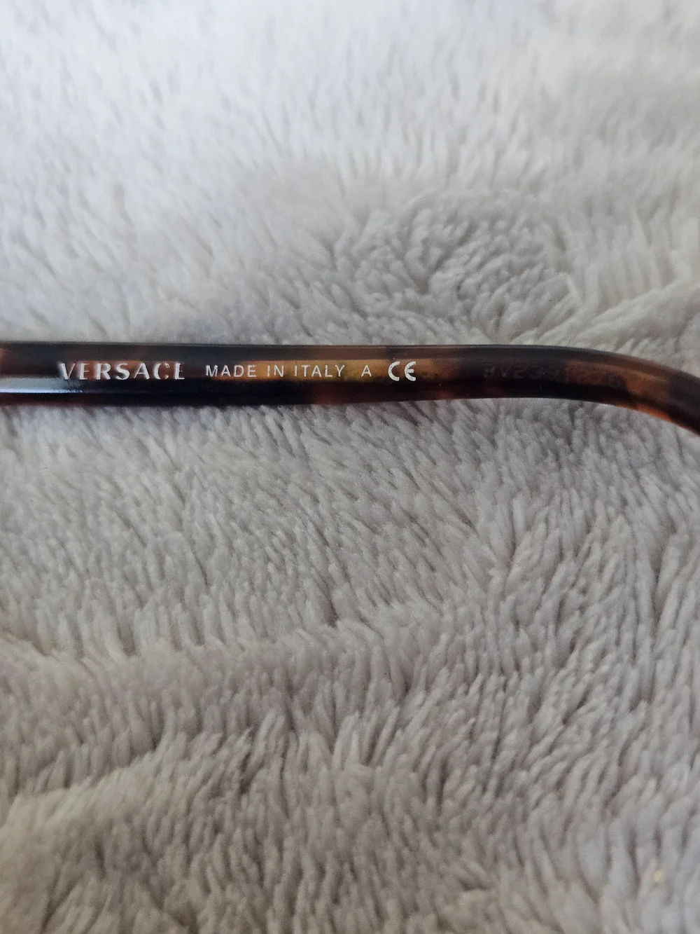 Versace VE1218 semi-rimless cat-eye eyeglasses